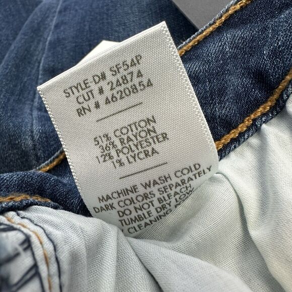 New Stitch Fix Just Black Ariana Distressed Bootcut Jean Medium Wash Size 28 Pet - Picture 9 of 9